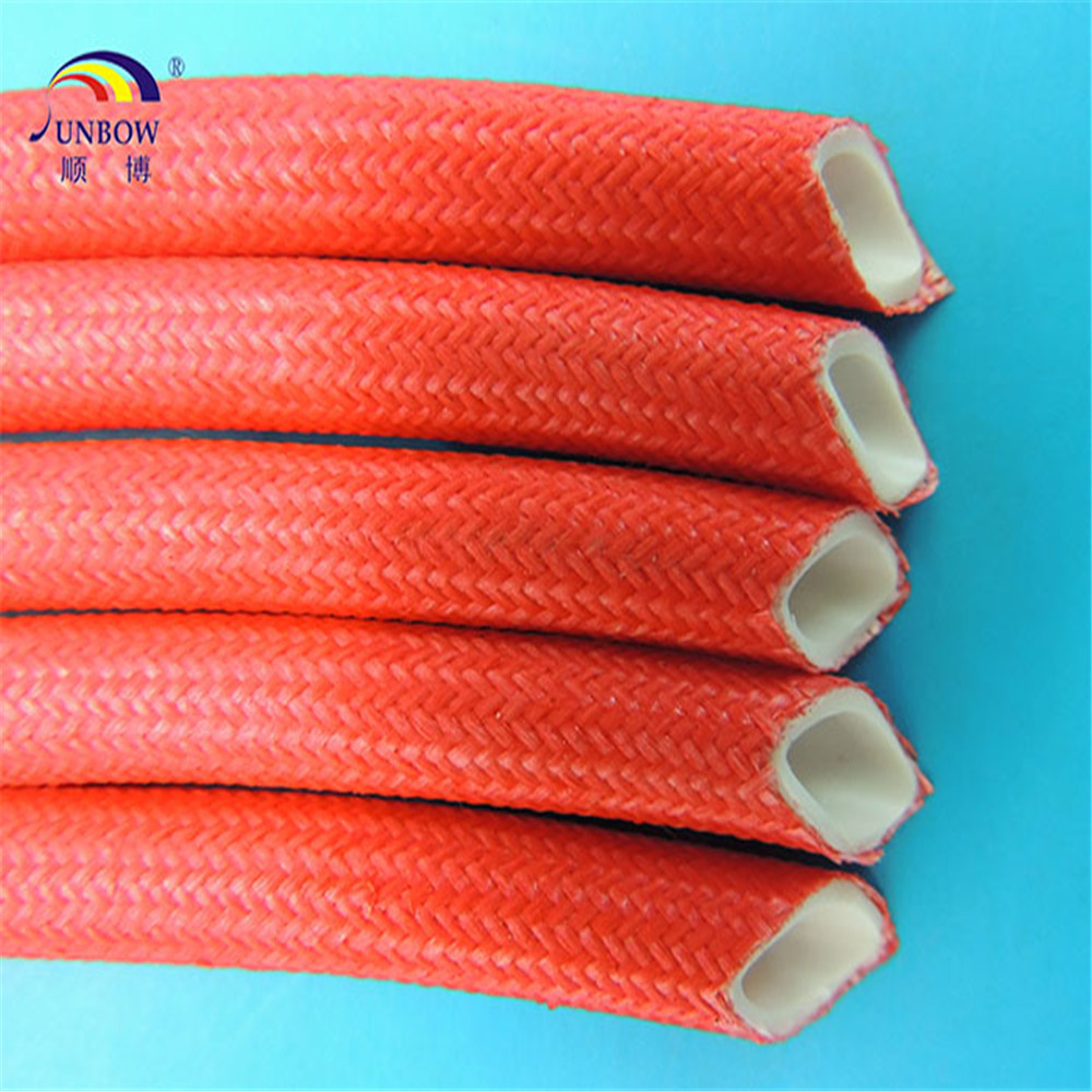 SB-SRS-70  Silicone Rubber Fiberglass Sleeving ( Inside Rubber & Outside Fiber)