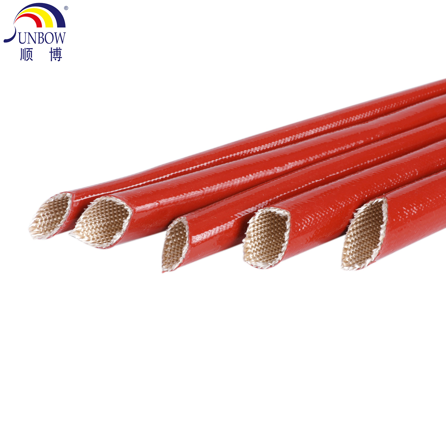 SB-SGS-E  Fiberglass Sleeving Extruded Silicone Rubber